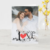 Valentine’s Day Romantic Love Photo Card Karte (Gelbe Blume)