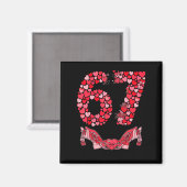 Valentine’s Day Six Seven 67 Funny Meme 6 7 Valent Magnet (Vorderseite/Rückseite)