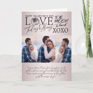 Valentine’s Day Soft Blush  Photo Collage  Karte