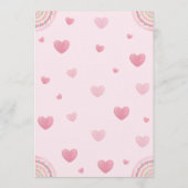 Valentine’s Day Sweetheart Pink Car Baby Shower Einladung (Rückseite)