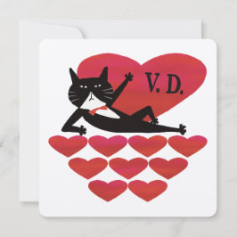 Valentine’s Day Tuxedo Cat Karte