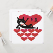 Valentine’s Day Tuxedo Cat Karte (Vorderseite/Rückseite Beispiel)