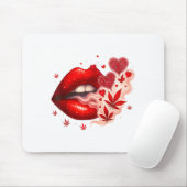 Valentine’s Day Weed Lover Stoner Babe  Mousepad (Mit Mouse)