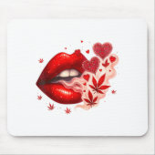 Valentine’s Day Weed Lover Stoner Babe  Mousepad (Vorne)