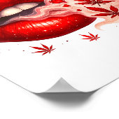 Valentine’s Day Weed Lover Stoner Babe Poster (Ecke)