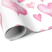 Valentine’s Day Wrapping Paper with Pink Hearts  Geschenkpapier (Rolleneckpunkt)