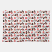 Valentine' s Kitchen Hand Towel Love Red Heart Geschirrtuch (Horizontal)
