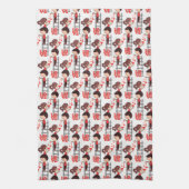 Valentine' s Kitchen Hand Towel Love Red Heart Geschirrtuch (Vertikal)
