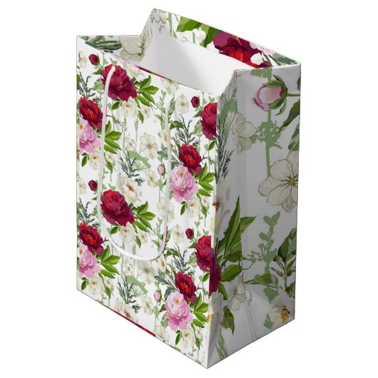 Valentine’s Roses Mittlere Geschenktüte (Vorderseite Schrägansicht)