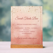 Valentine’s Treat Table Sign – Blush Pink & Gold Acrylschild (Neutral)