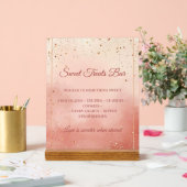 Valentine’s Treat Table Sign – Blush Pink & Gold Acrylschild (Hochzeit)