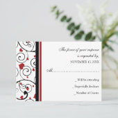Valentine`s Wedding RSVP Card (Stehend Vorderseite)