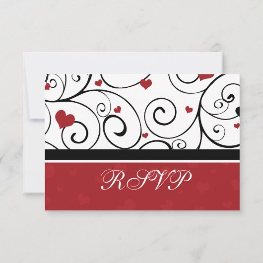 Valentine`s Wedding RSVP Card (Rückseite)