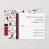 Valentine`s Wedding RSVP Card (Vorne/Hinten)