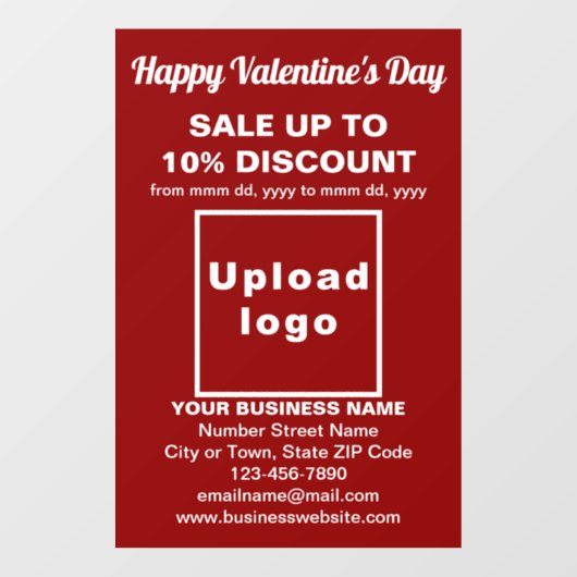 Valentine Sale on Red Window Cloning Fensteraufkleber (Blatt)