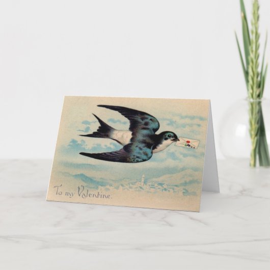 Valentine schlucken feiertagskarte (Vorderseite)