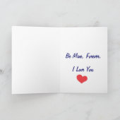 Valentine Schnauzer Dog Feiertagskarte (Innenseite)