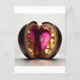 Valentine Schokoladenüberraschung Postkarte