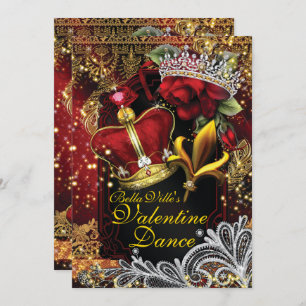 Valentine School Homecoming Prom Tanz Einladung
