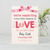 Valentine Schwangerschaft Ankündigung Offensichtli (Stehend Vorderseite)