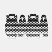 Valentine Schwarz-Weiß-Herz-Form Muster Geschenkschachtel (Ungefaltet)