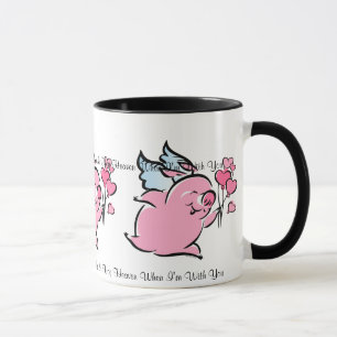 Valentine-Schwein-personalisierte Tasse