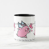 Valentine-Schwein-personalisierte Tasse (Zentrum)