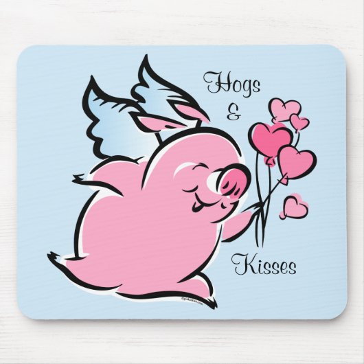 Valentine-Schwein personalisiertes Mousepad (Vorne)