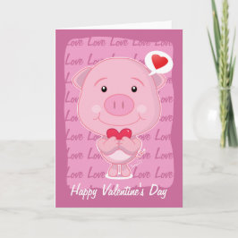 Valentine-Schweinekarte Feiertagskarte