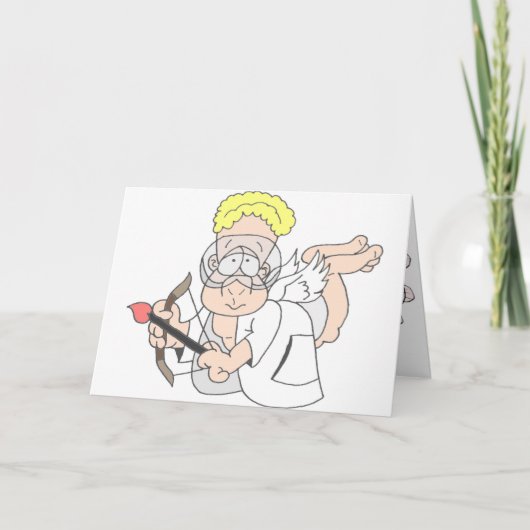 [Valentine] Scientist Cupid Feiertagskarte (Vorderseite)