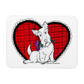 Valentine Scottie Magnet (Horizontal)