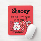Valentine Scripture LIEBE, Niedlich Cat Mousepad (Mit Mouse)