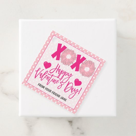 Valentine Scrunchie-Geschenk Tag Geschenkanhänger (Beispiel)