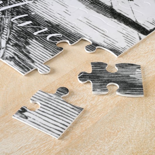 Valentine Sei mein Paar durch Feuerstätte Monochro Puzzle (Seite)