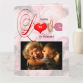 Valentine sendet dir Liebe-Fotokarte Karte (Vorderseite)