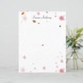 Valentine Shabby Chic Polka Dot Stationärpapier (Stehend Vorderseite)