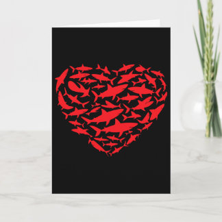 Valentine Sharks Heart Sea Animal Lover Ocean Wild Karte