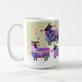 Valentine Sheep Sendende Liebe Keramik Tasse (Links)
