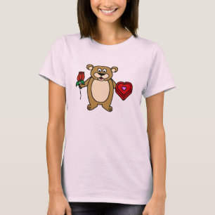 Valentine-Shirt mit niedlichem Teddy-Bären mit de T-Shirt
