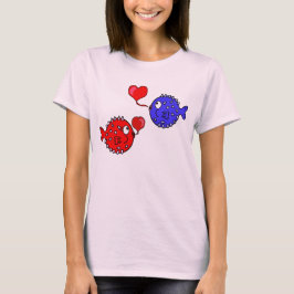 Valentine-Shirt mit niedlichen Blowfish-Freunden T-Shirt