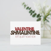 Valentine Shmalintine Feiertagspostkarte (Stehend Vorderseite)