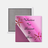 Valentine Sie schimmern und schweinen Magnet (Vorderseite/Rückseite)