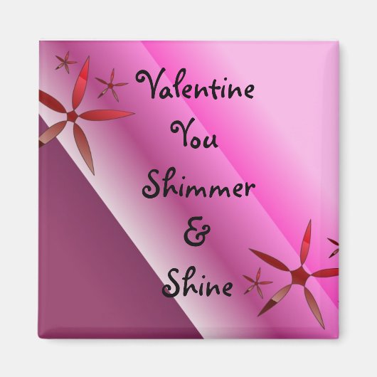 Valentine Sie schimmern und schweinen Magnet (Vorne)