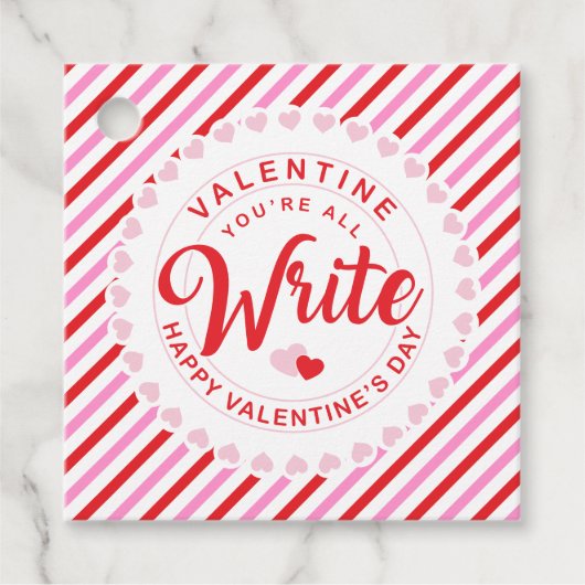 Valentine Sie sind alle Schreib Stift Geschenkanhänger (Vorderseite)