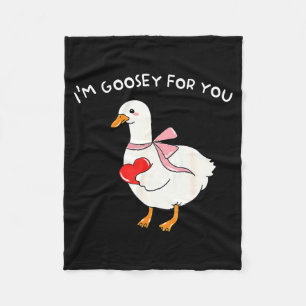 Valentine Silly Goose Ich bin Goosey für dich Ente Fleecedecke