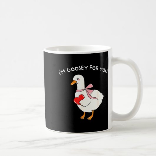 Valentine Silly Goose I'm Goosey For You Duck Vale Kaffeetasse (Rechts)