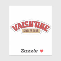 Valentine Single Club Sticker - Valentinsticker