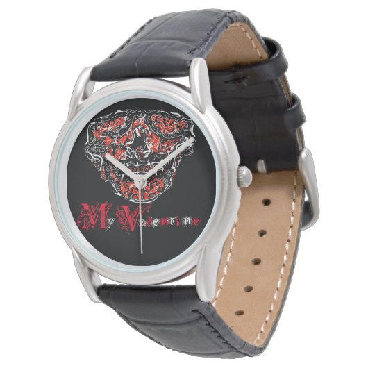 VALENTINE SKULL ARMBANDUHR (Schrägansicht)