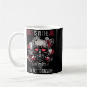 Valentine Skull Gas Mask Love Romance  Kaffeetasse (Links)