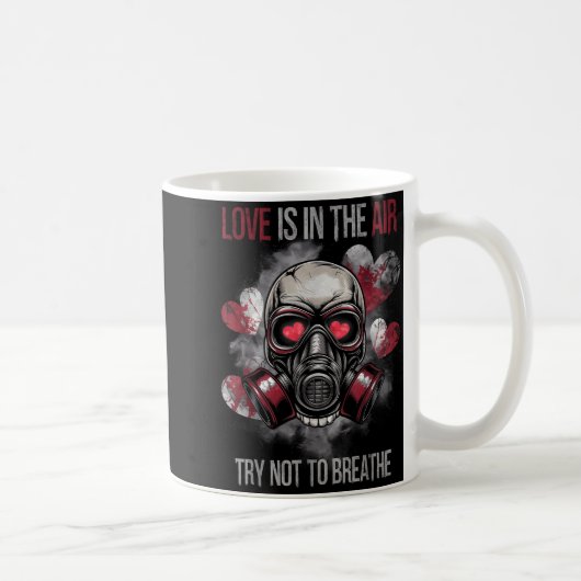 Valentine Skull Gas Mask Love Romance  Kaffeetasse (Rechts)